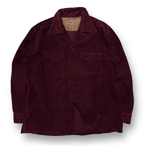 MOHAWK Sportswear 1950s L/S Corduroy Open Collar Box Shirt | BOONIES MART