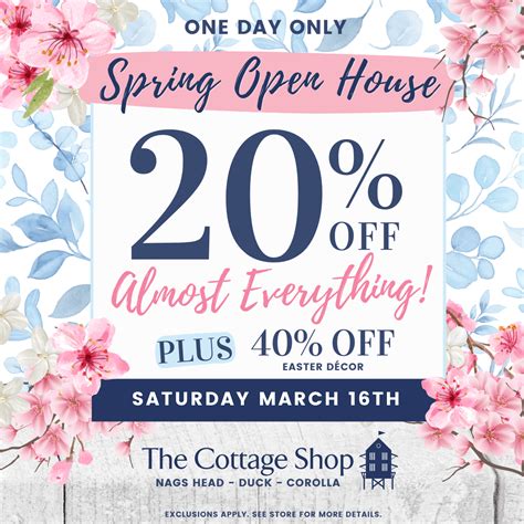 Spring Open House - March 16th – The Cottage Shop
