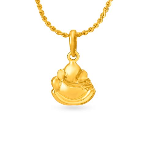 Divine 22 Karat Yellow Gold Lord Ganesha Pendant