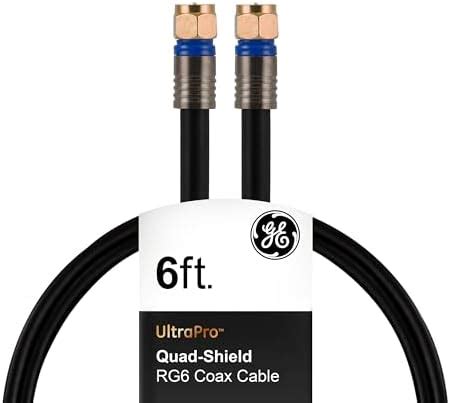 GE Quad-Shield RG6 Coax Cable, in-Wall, 6' : Amazon.in: Electronics