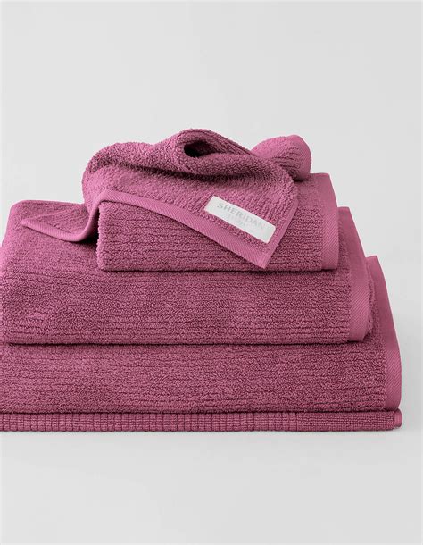 Sheridan Living Textures Bath Sheet In Mulberry | David Jones