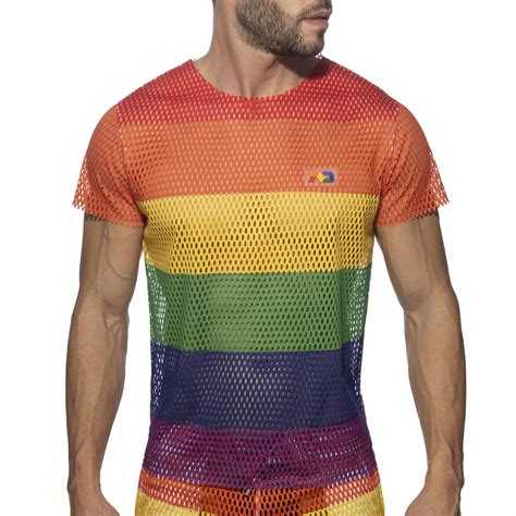 Addicted Rainbow Mesh T-Shirt | INDERWEAR