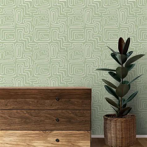 Triomphe Design Wallpaper Roll in Green Color | Life n Colors