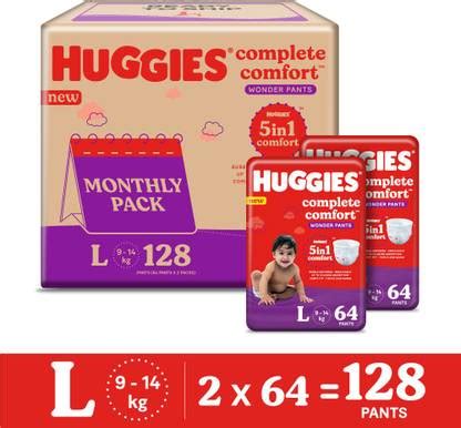 Huggies Complete Comfort Wonder Pant Baby Diaper - L - Buy 128 Huggies ...