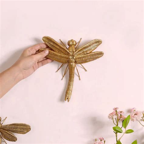 Dragonfly Wall Decor Gold Online - Premium Wall Decoration | Nestasia