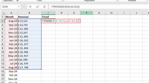 Image result for Trend Function Excel Multiple Variables