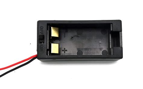 1x9v 9volt Battery Case Holder, Battery Holder Box with Tuck-in Cover