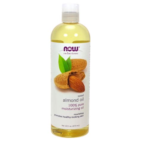 NOW Foods 100% Pure Moisturizing Sweet Almond Oil, Hypoallergenic ...