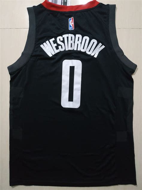 Russell Westbrook Jersey Black Houston Rockets Swingman