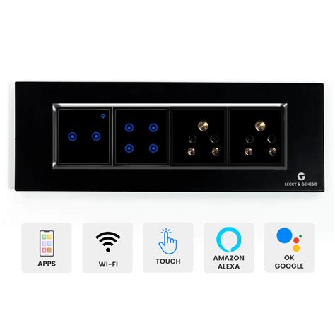 Buy 8 Modular Smart Touch Switch Board | Wi-Fi Switch – Leccy and Genesis