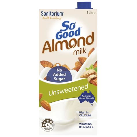Sanitarium Almond Milk Nutritional Information at Julia Carr blog