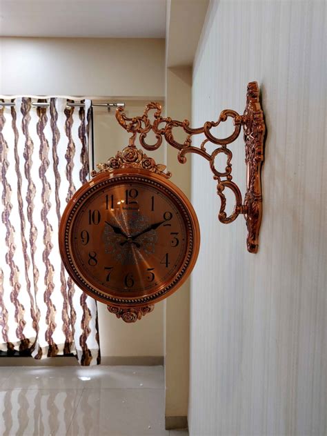 FunkyTradition Royal Antique-Look Rose Gold Round Wall Hanging Double