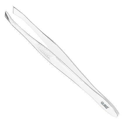 GUBB Metal Flat Tip Tweezer for Women - Precision Eyebrow and Upper Lip ...