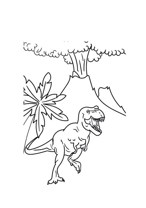 Volcano Coloring Page