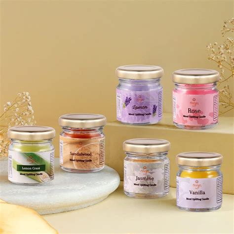 Floryn Decor Glass Jar Scented Candles Gift Set | Scented Candle Set Of ...