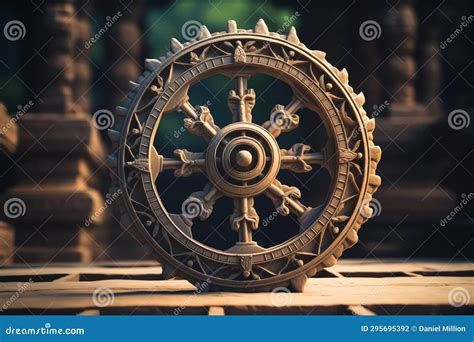 Dharmachakra. Wheel Of Dharma - A Symbol Of Buddhism And Hinduism Flat ...