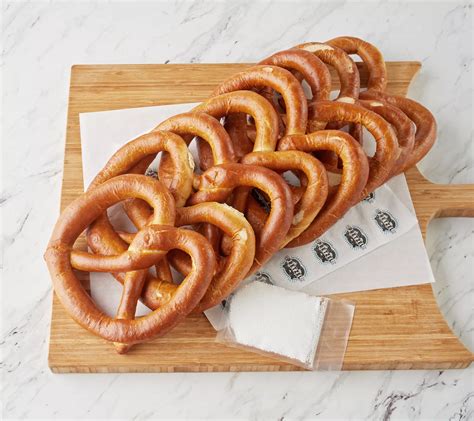 The Pretzel Co. (8) 10-oz Hand Twisted Monster Size Soft Pretzels - QVC.com