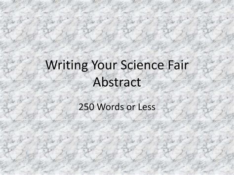 Image result for Science Fair Project Abstract