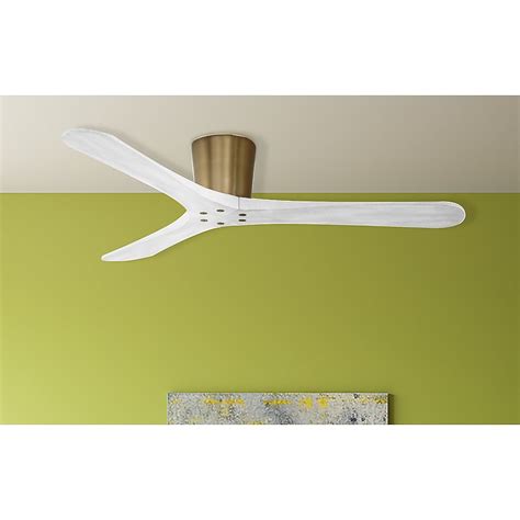 Minka Aire Avtur 60-in Soft Brass with Flat White Blades Flush Mount ...