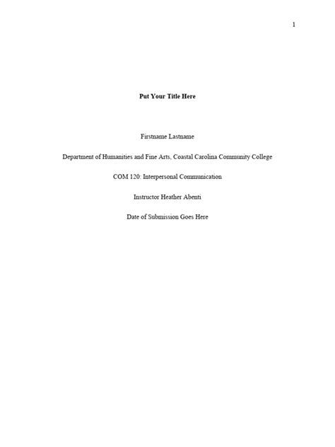 Image result for Paper Outline Examples APA