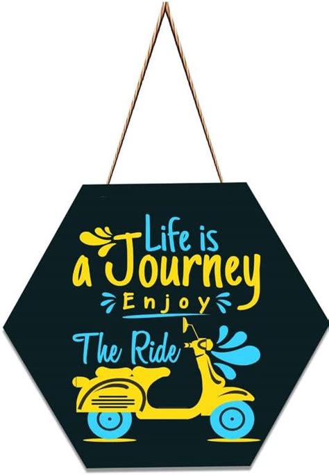 Bellebon Arts Life Is Journey Hexagon Wall Hanging Art With UV ...