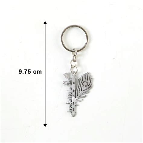 Premium Metal Flute Krishna Keychain 1 Pc– Natation.in