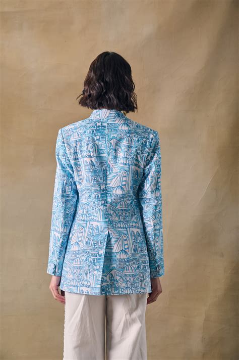 Blue Landscape Blazer – The Native Collective