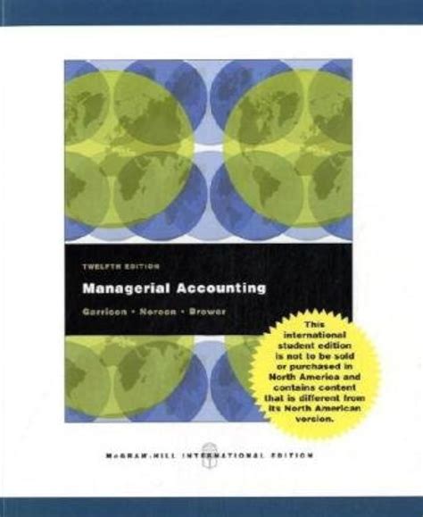 Buy Managerial Accounting Book Online at Low Prices in India ...