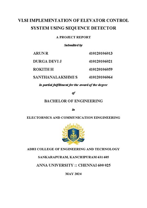 object oriented software engineering - VLSI IMPLEMENTATION OF ELEVATOR ...