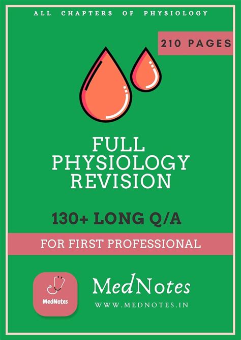 Full Physiology Revision - For First Professional Exam eBook : Store ...