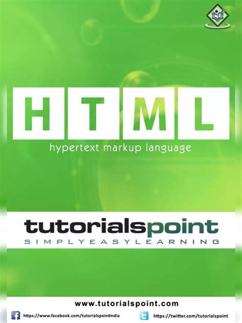 Image result for HTML Tutorial Tutorials Point PDF