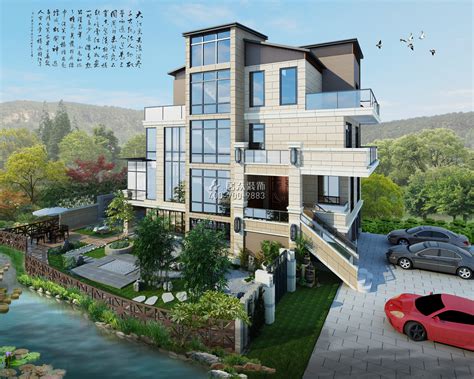 80万元四居及以上210平米装修案例_效果图 - 丽水绿城— 青花·美式生活 - 设计本