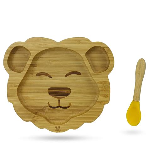 Buy StarKiddo ® ‘Leo King’ Bamboo Suction Plates for Baby and Toddler ...