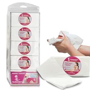 Majestique 100pcs Pocket Tissues 20 x 20 cm Travel Pocket Hanky ...