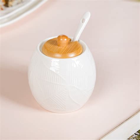 Ceramic Jar And Salt Pepper Shaker Set Of 5 Online - Premium Kitchen ...