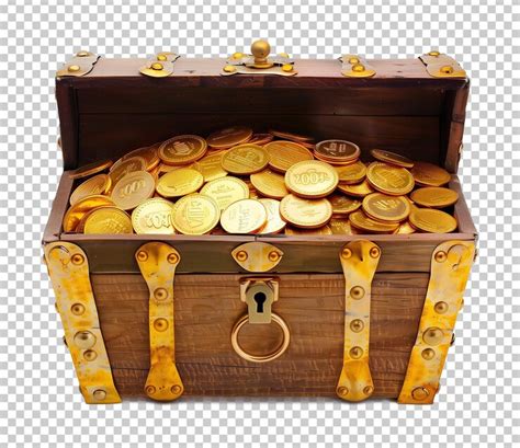 Treasure chest isolated on transparent background | Premium AI ...