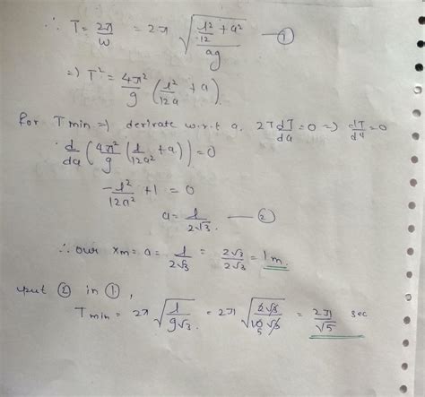 In rod of uniform density and length 2w3 m is undergoing small ...