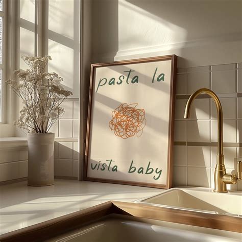 Pasta La Vista Food Kitchen Wall Art Print By By Honey Studios