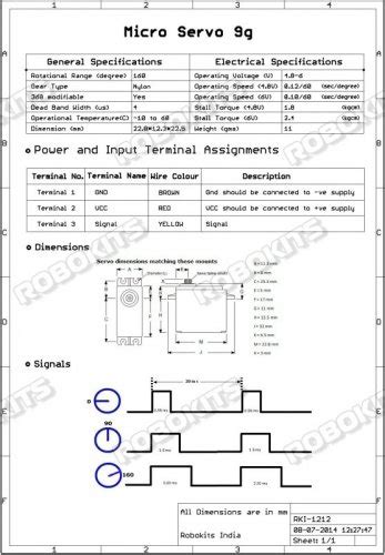 Micro Servo 9g with accessories - SG90 Premium [RKI-1212] - ₹95.00 ...