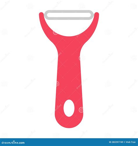 Simple Peeler Clipart Vector Illustration. Vegetable Peeler Flat Vector Design. Plastic Peeler ...