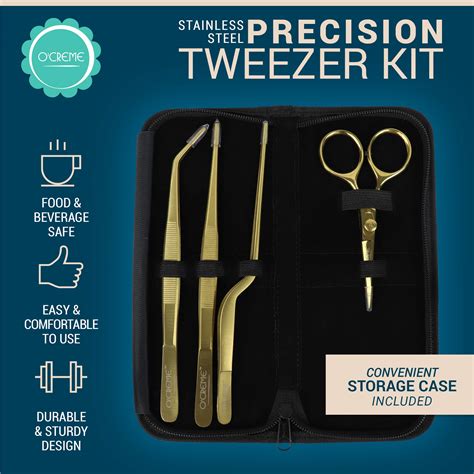 Ocreme Set Of Culinary Tweezer Tongs 8 Inch Straight 8 | Desertcart INDIA