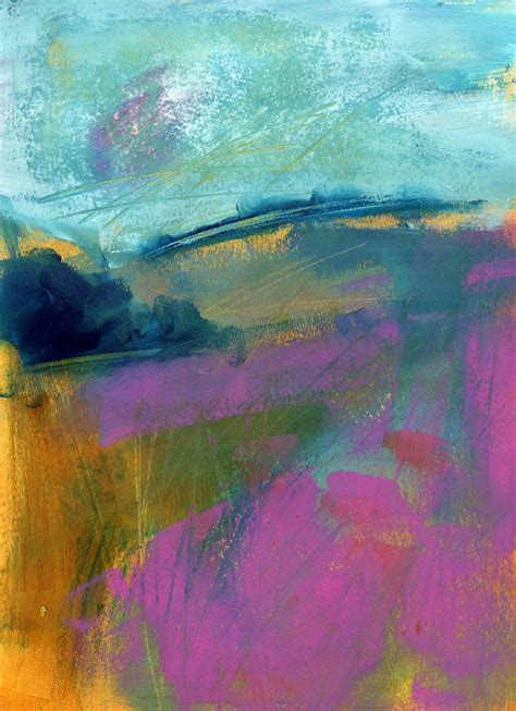 Two Abstract Landscapey Things - Acrylics on Paper