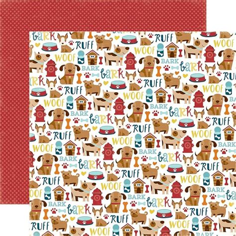 Dog Puppy Icons Scrapbook Paper 12x12 By Echo Park 5 | Desertcart INDIA