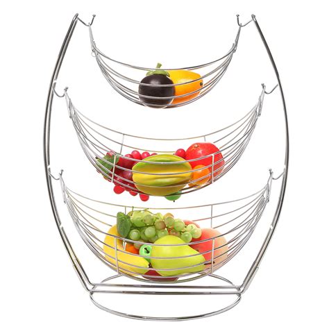 Buy 3 Tier Chrome Triple Hammock Fruit / Vegetables / Produce Metal ...