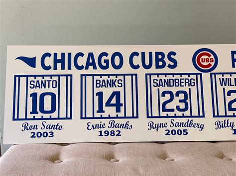 Chicago Cubs Retired Numbers Collectible Sign Memorabilia MLB - Etsy Canada