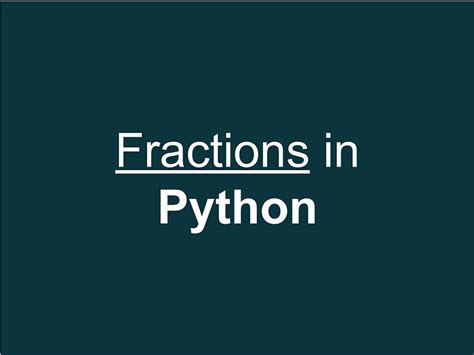 Image result for Fractions in Python