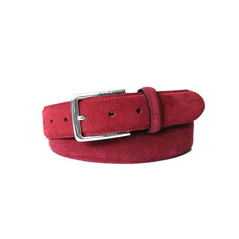 Nabucco Suede Belt Wine - Leather Direct Women's Leather Belts New Zealand