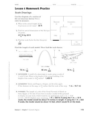 Lesson 4 Homework Practice Scale Drawings - Fill Online, Printable ...