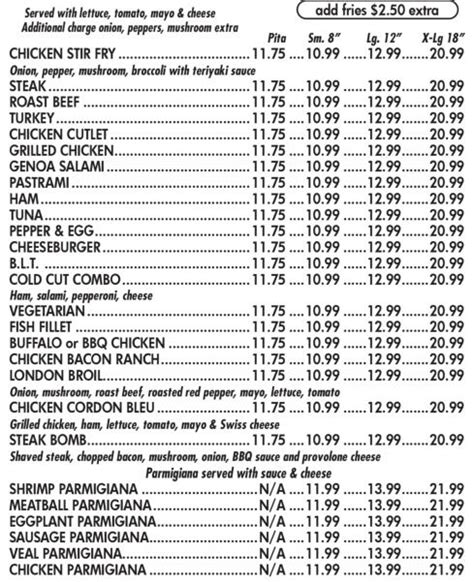 Image result for Village Pizza Menu