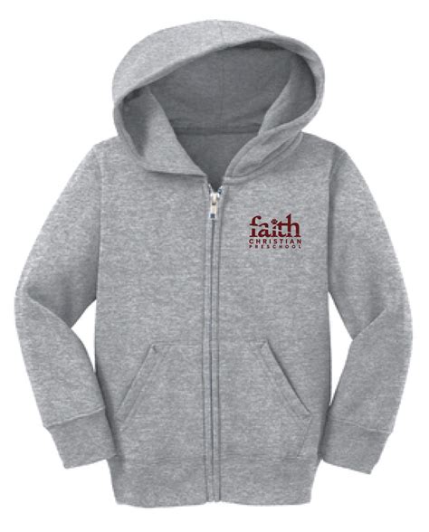 Preschool Zip-Up Hoodie – Faith Christian Academy Shop
